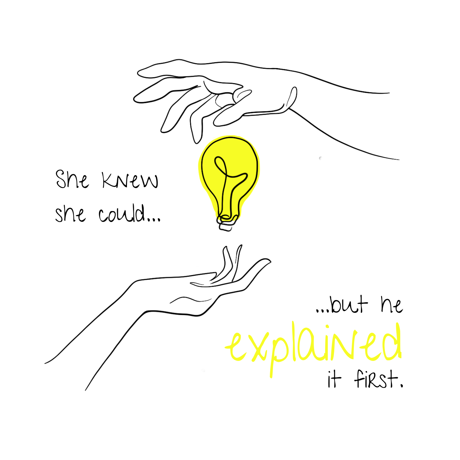 She knew she could, but he explained it first.