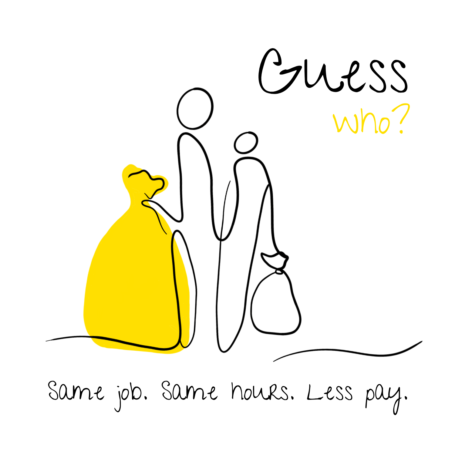 Same job. Same hours. Less pay. Guess who?