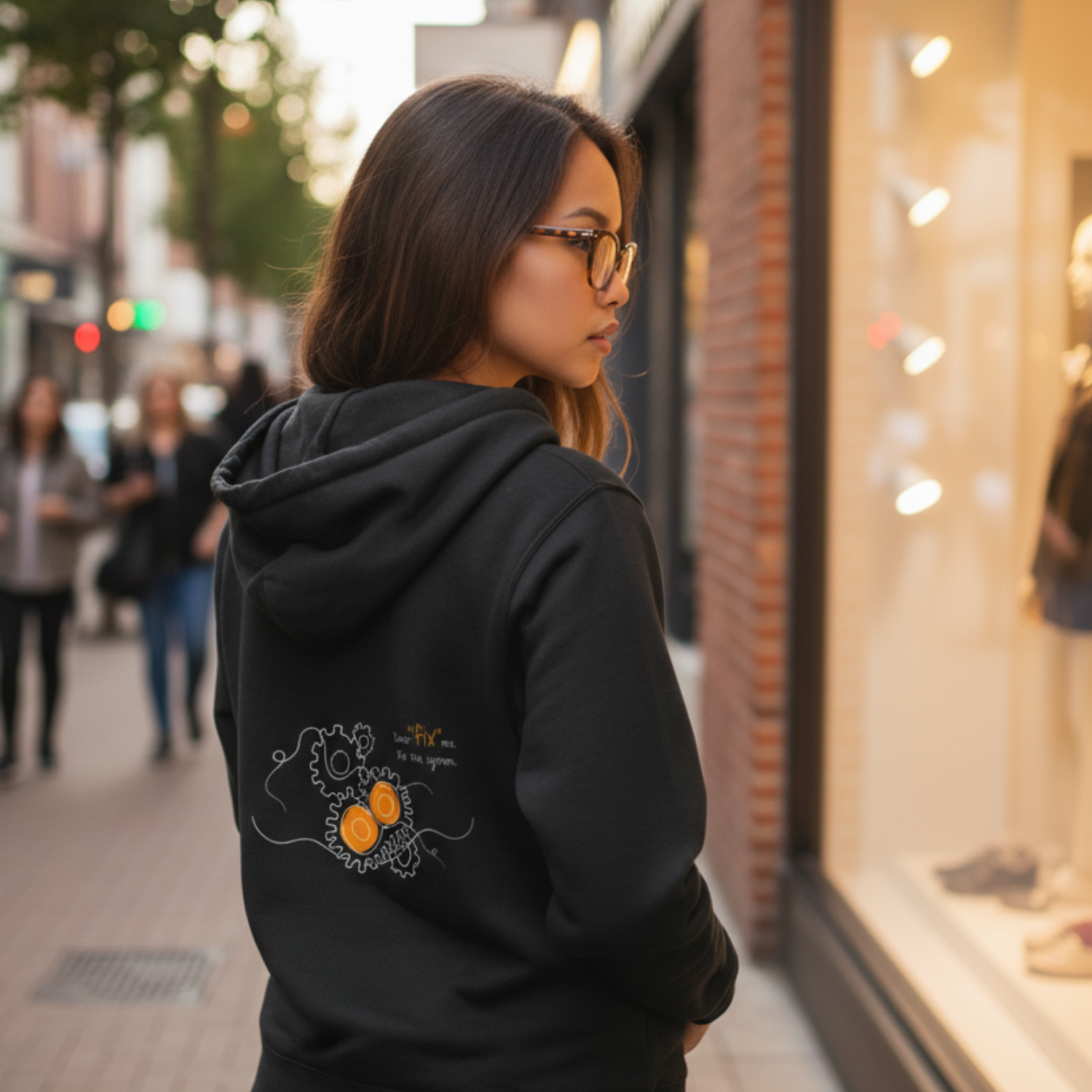 Hoodie (Backprint): Don’t “fix” me. Fix the system.