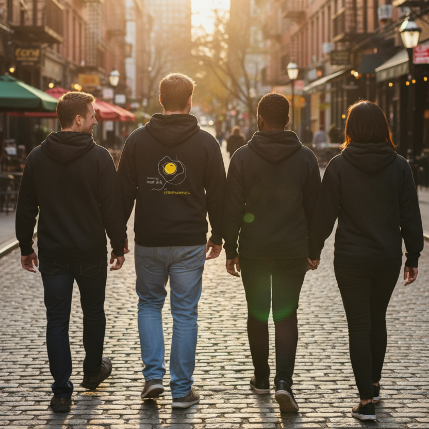 Hoodie (Backprint): Scrambled eggs need skill, not chromosomes.