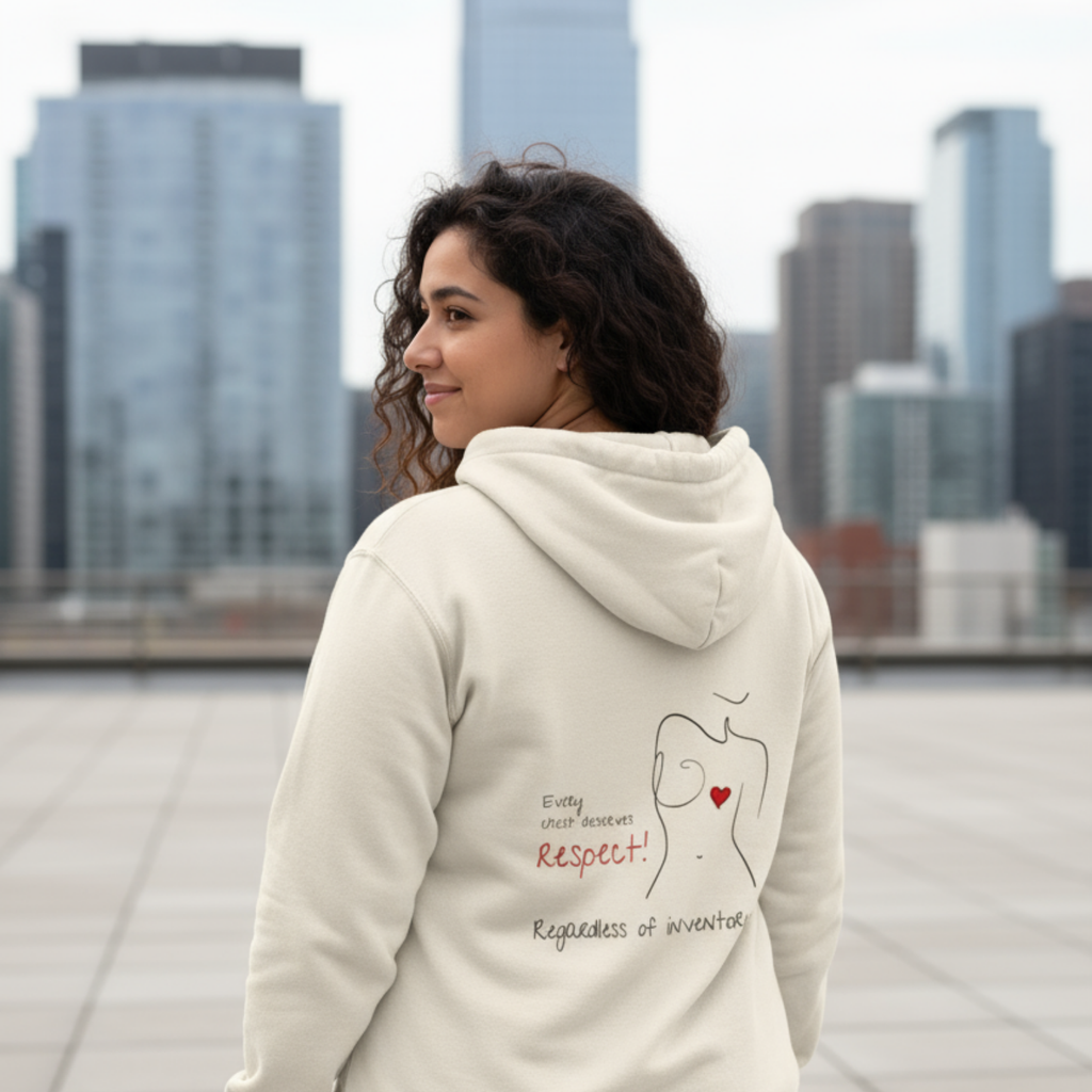 Hoodie (Backprint): Every chest deserves respect. Regardless of inventory.