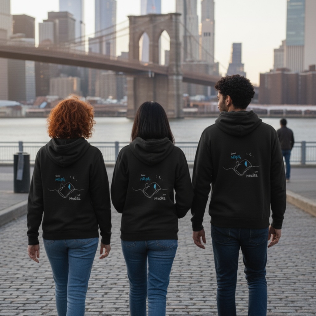 Hoodie (Backprint): Send Naps, Not Nudes