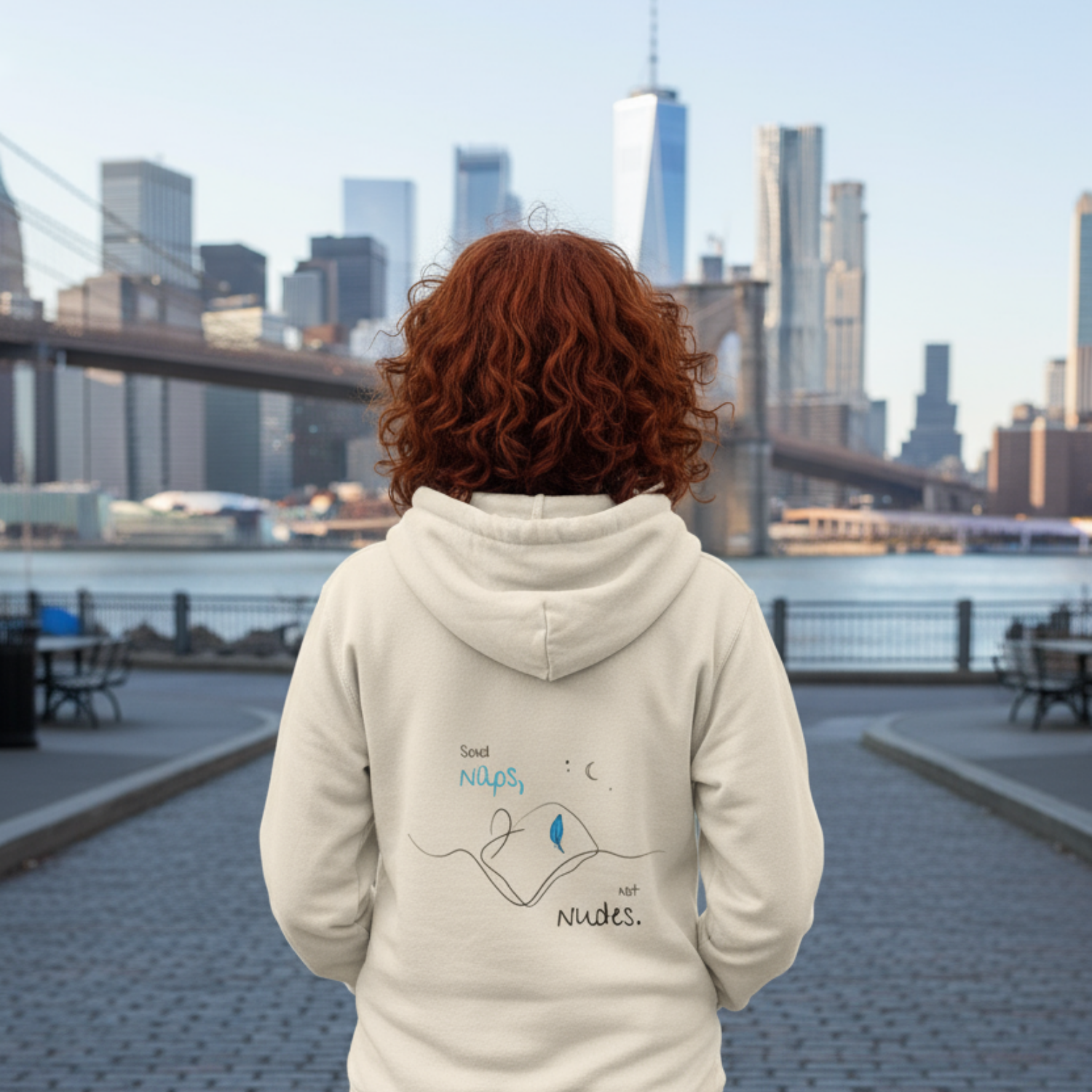 Hoodie (Backprint): Send Naps, Not Nudes