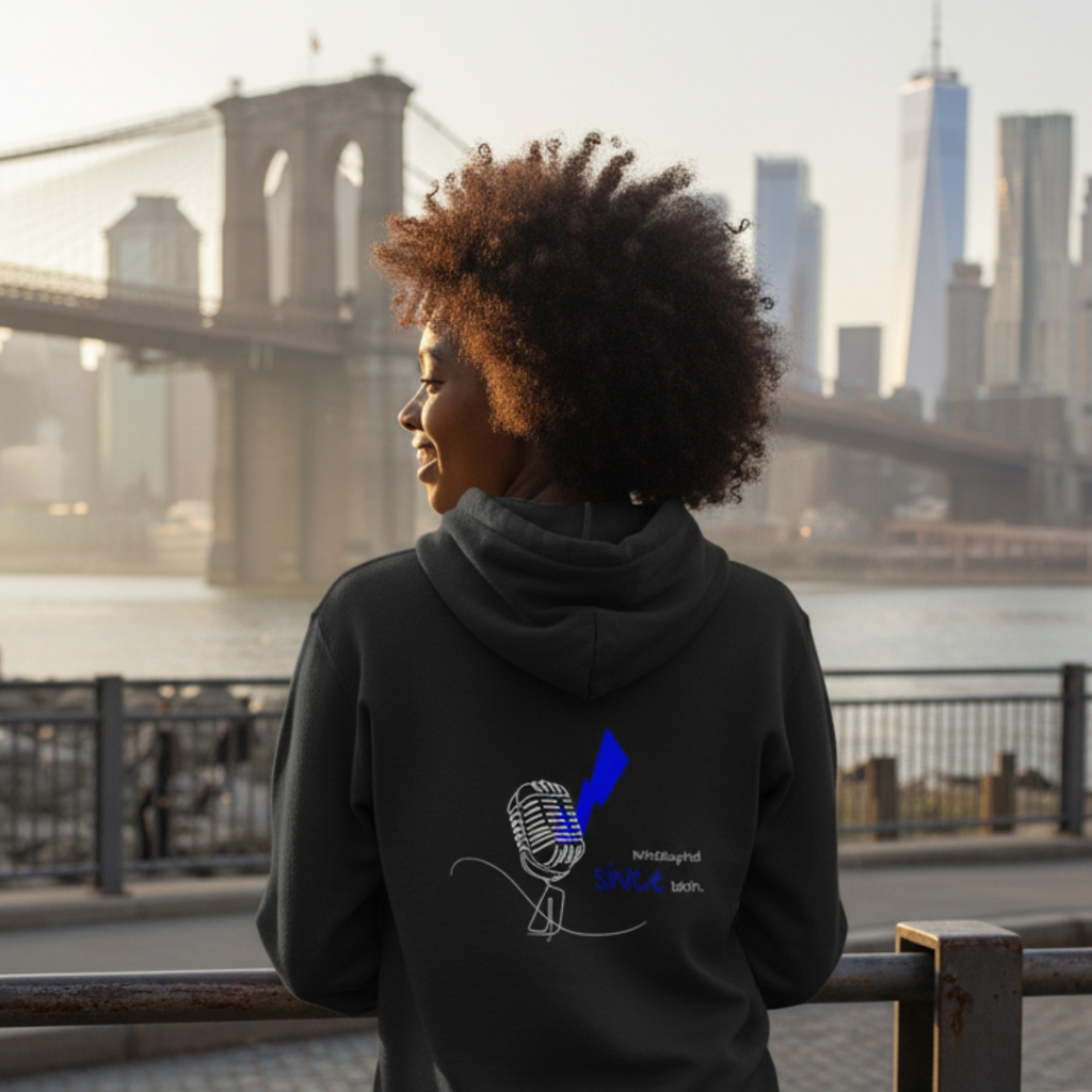 Hoodie (Backprint): Interrupted since birth.