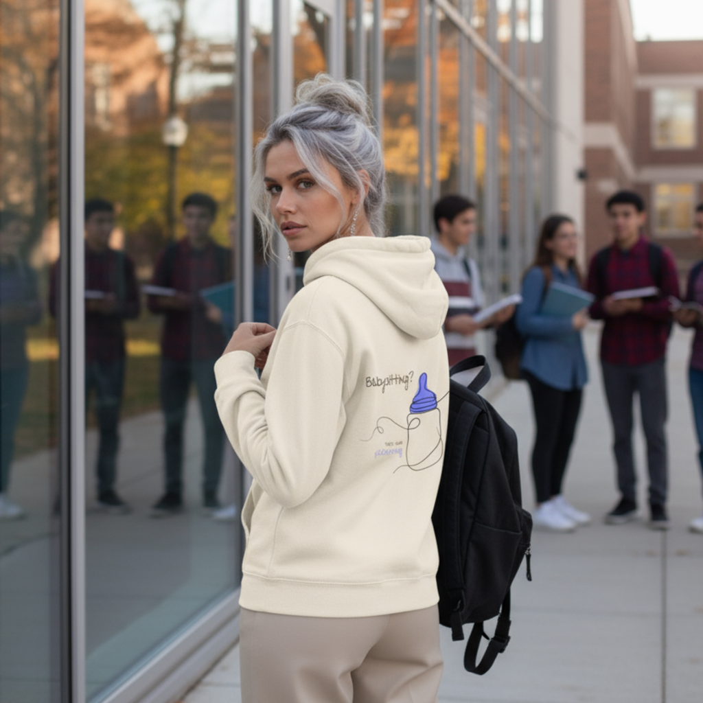 Hoodie (Backprint): Babysitting? That’s called parenting!