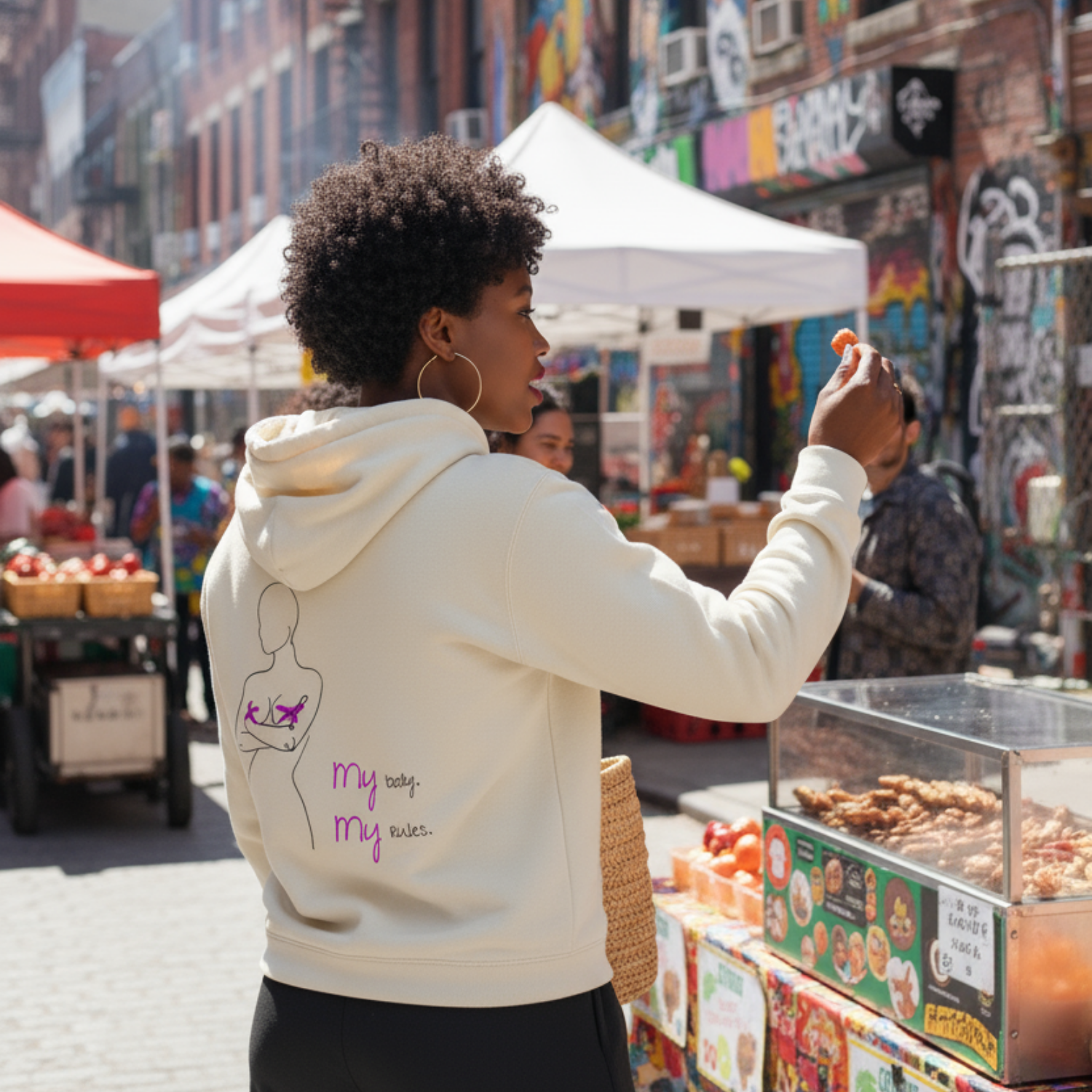 Hoodie (Backprint): My Body, My Rules