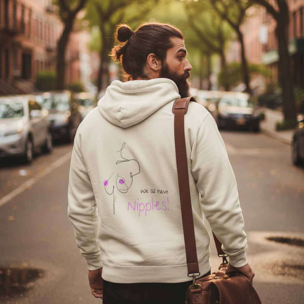 Hoodie (Backprint): We all have nipples!