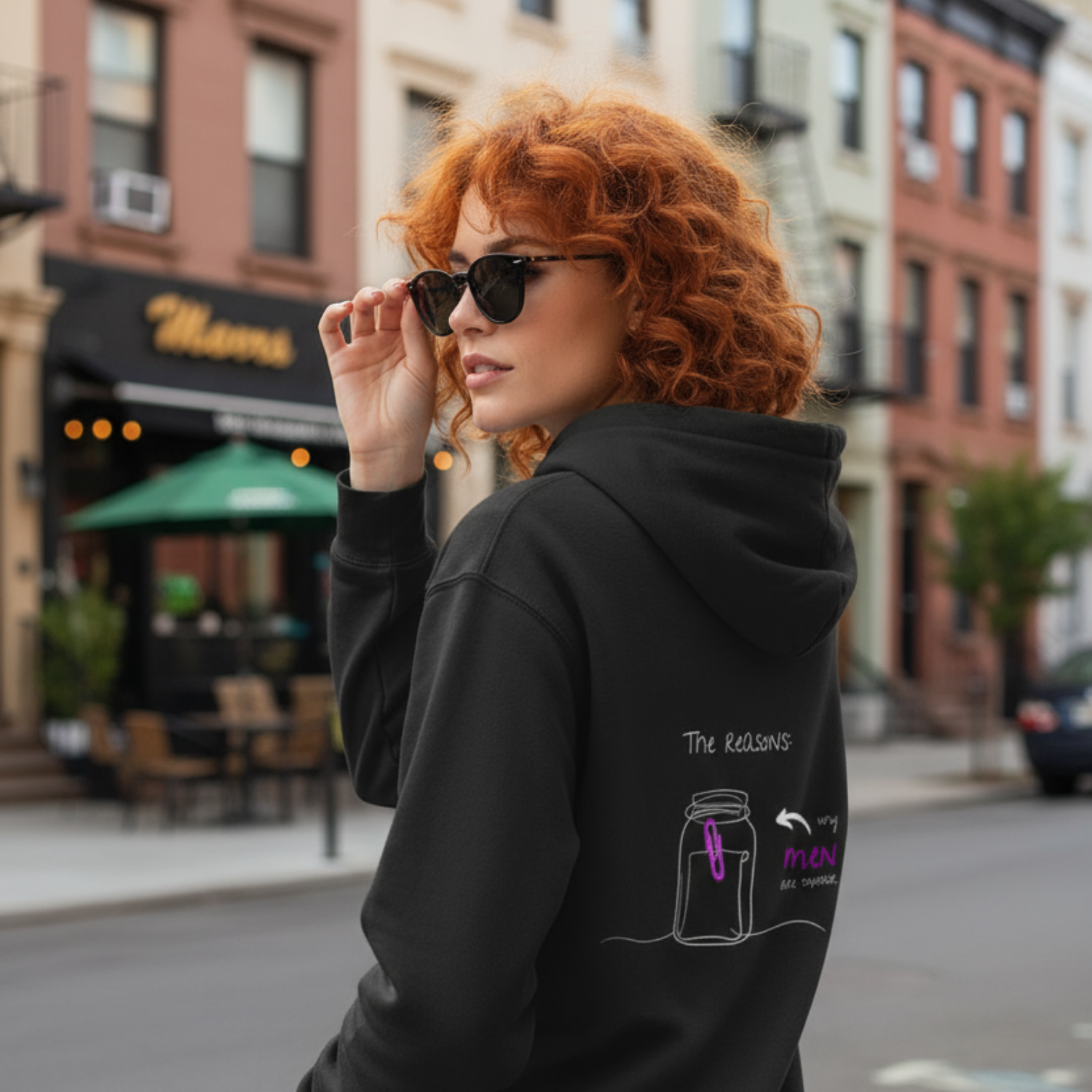 Hoodie (Backprint): The reasons why men are superior: