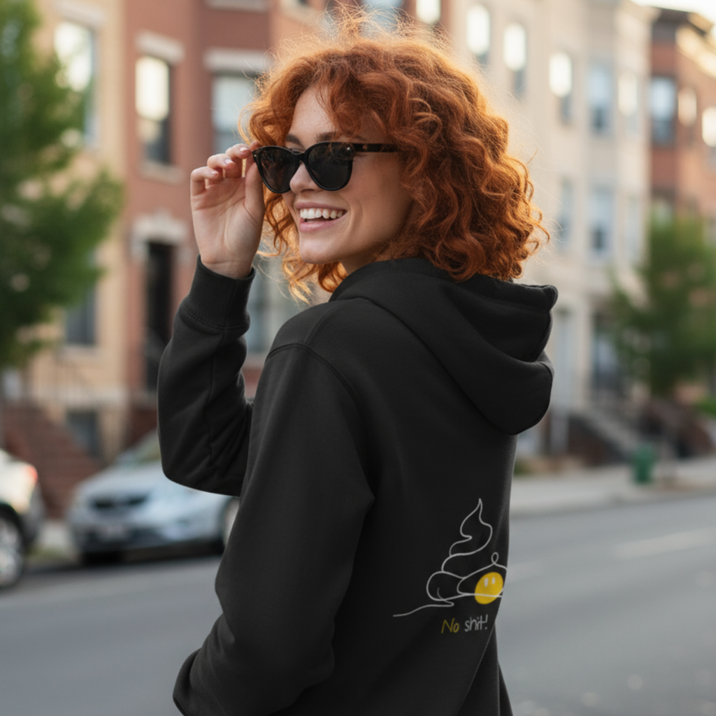 Hoodie (Backprint): No Shit!