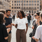 Casual T-Shirt (Front Print Large): Every chest deserves respect. Regardless of inventory.