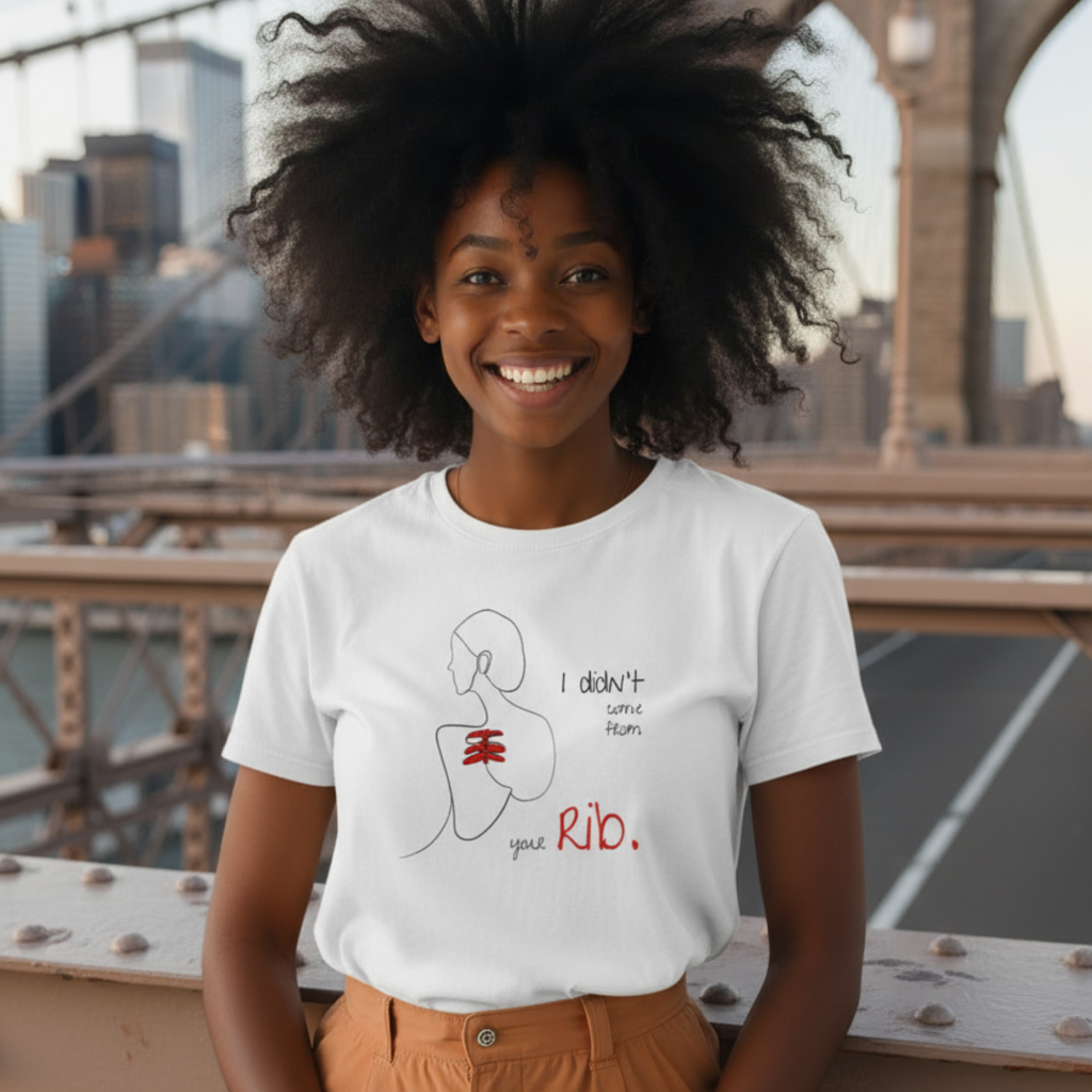 Casual T-Shirt (Frontprint Large): I didn’t come from your rib.