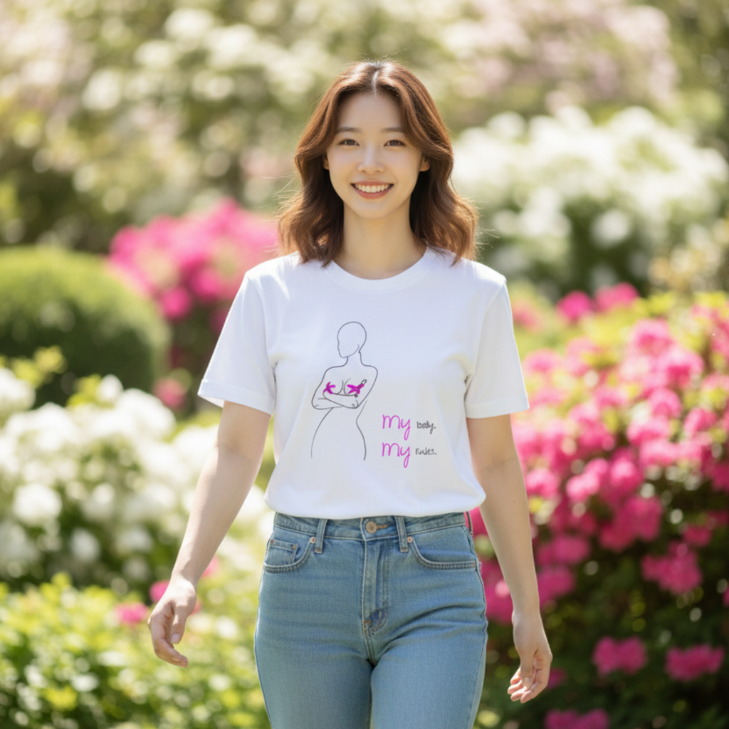 Casual T-Shirt (Front Print Large): My Body, My Rules