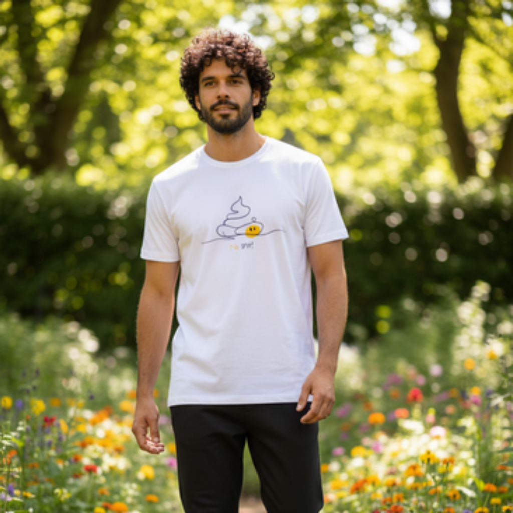 Casual T-Shirt (Frontprint Large): No Shit!