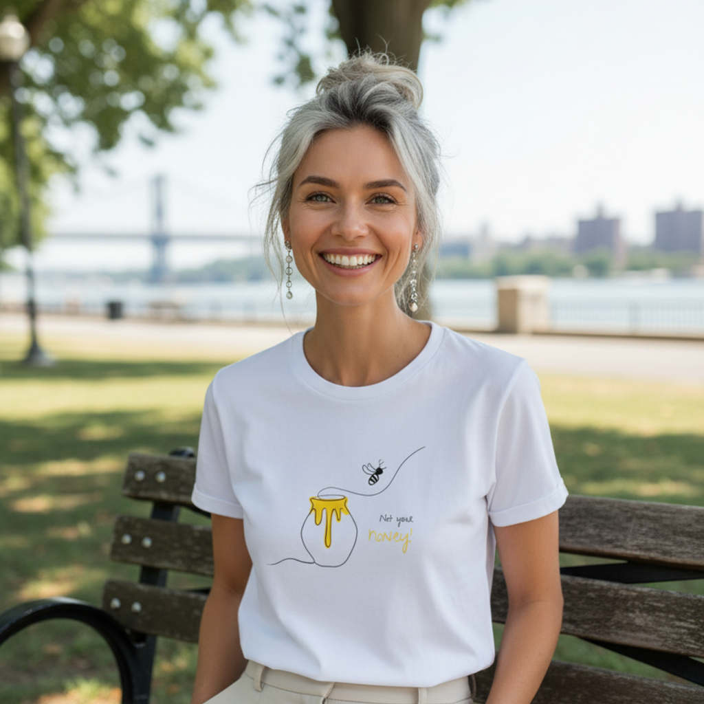 Casual T-Shirt (Frontprint Large): Not your honey