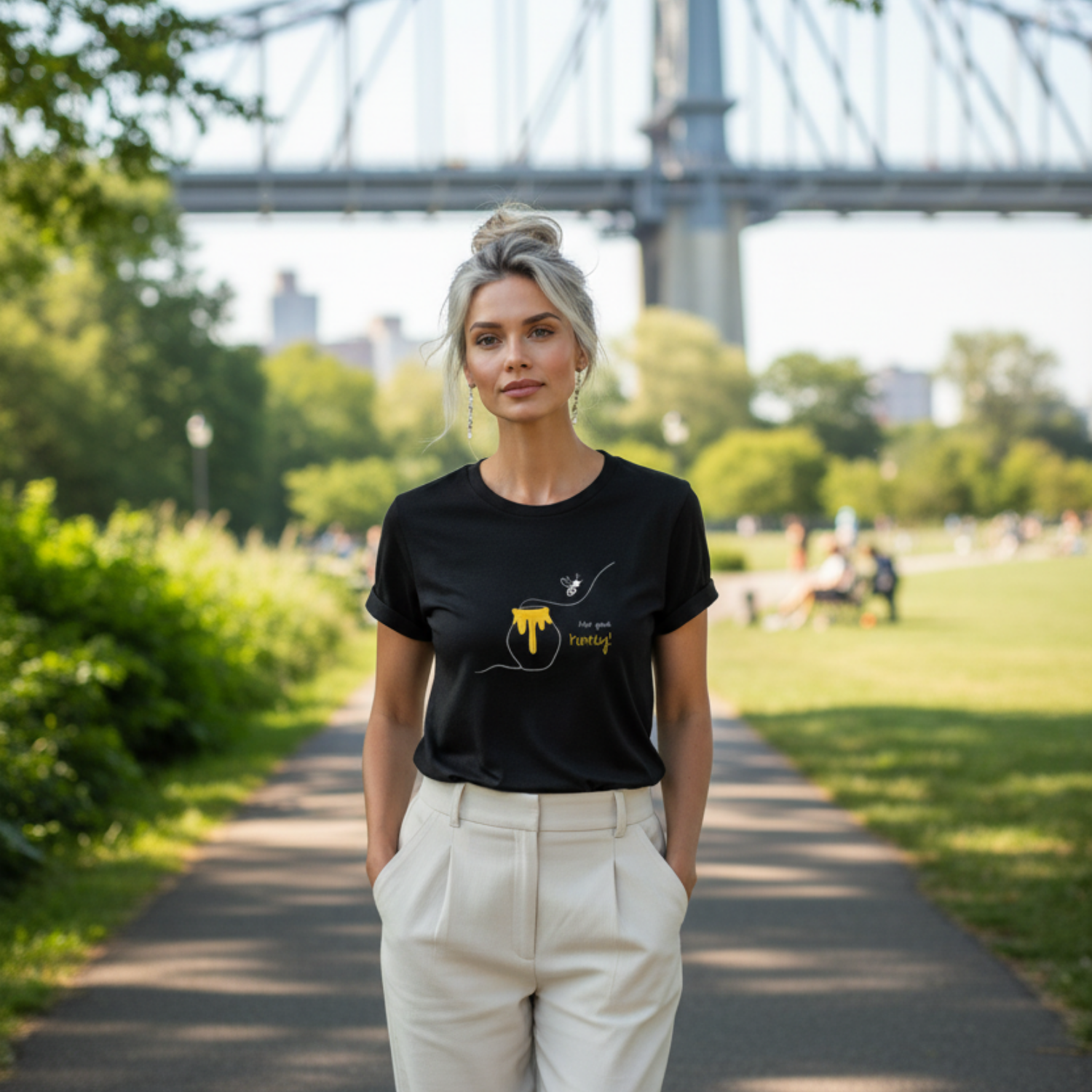 Casual T-Shirt (Frontprint Large): Not your honey