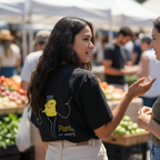 Casual T-Shirt (Backprint): Pasta, not patriarchy