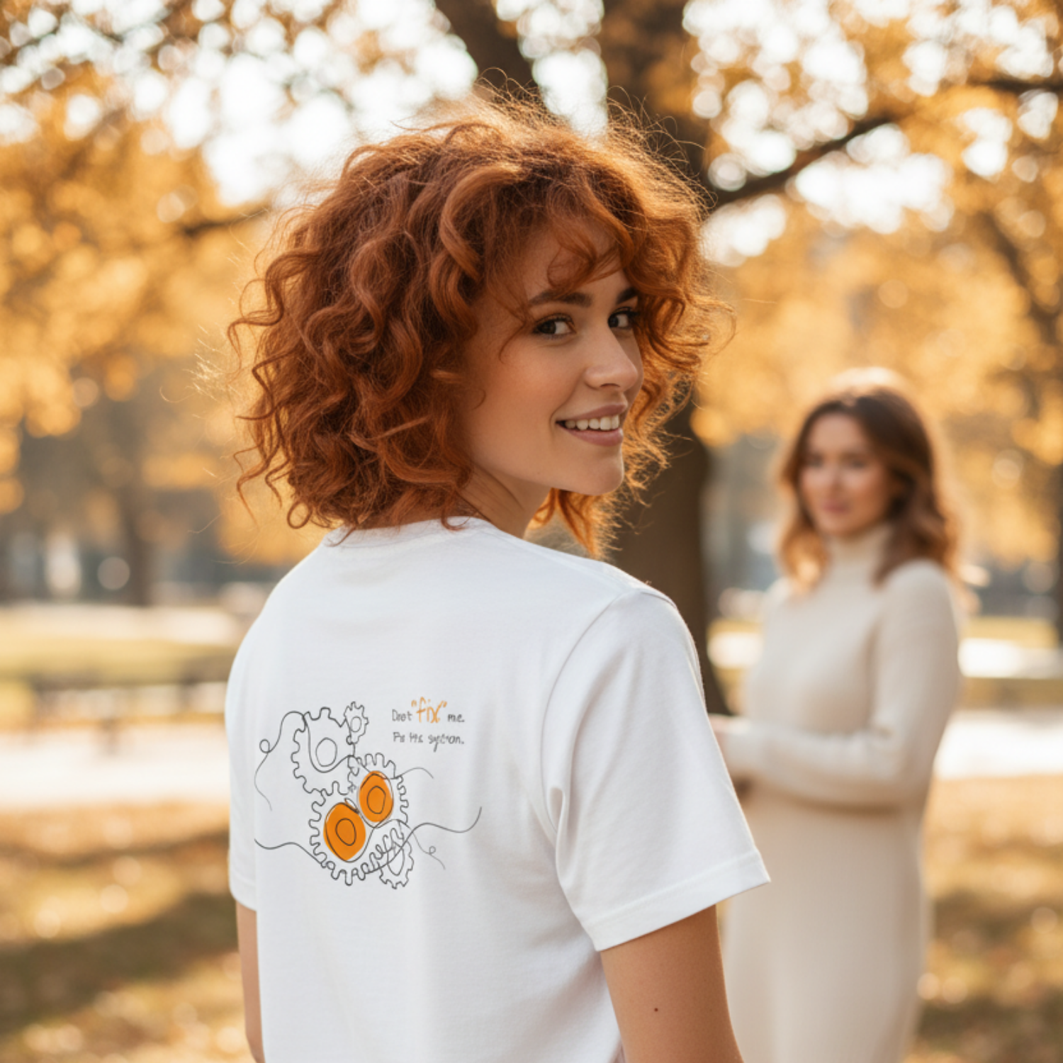 Casual T-Shirt (Backprint): Don’t “fix” me. Fix the system.