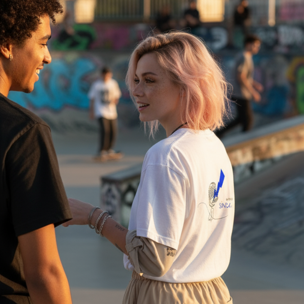 Casual T-Shirt (Backprint): Interrupted since birth.