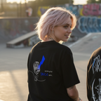 Casual T-Shirt (Backprint): Interrupted since birth.