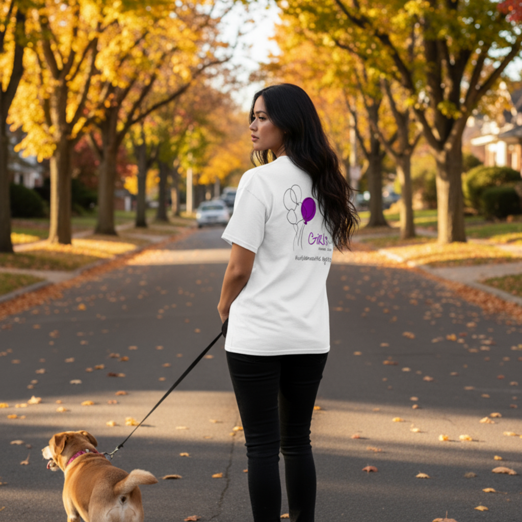 Casual T-Shirt (Backprint): Girls just wanna have fun(damental rights)