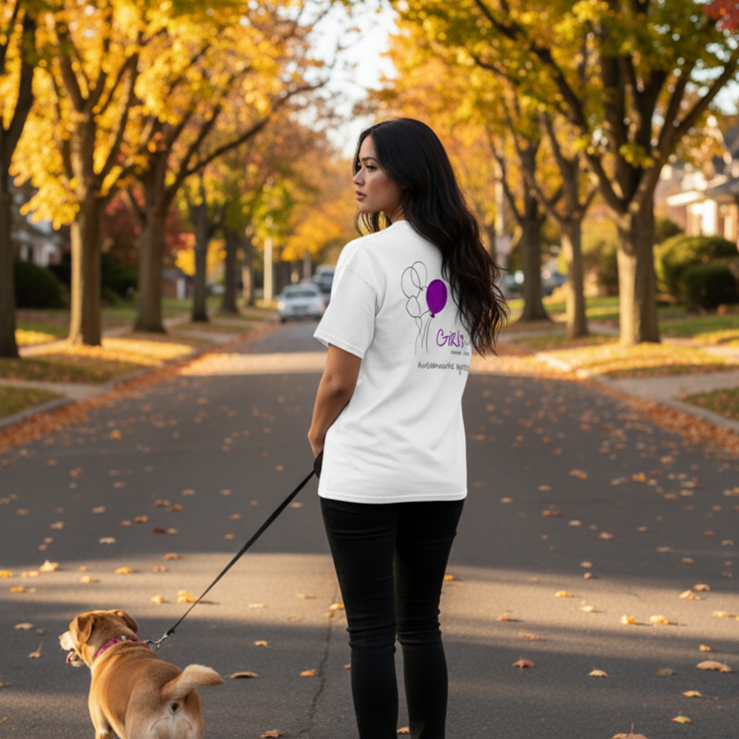 Casual T-Shirt (Backprint): Girls just wanna have fun(damental rights)