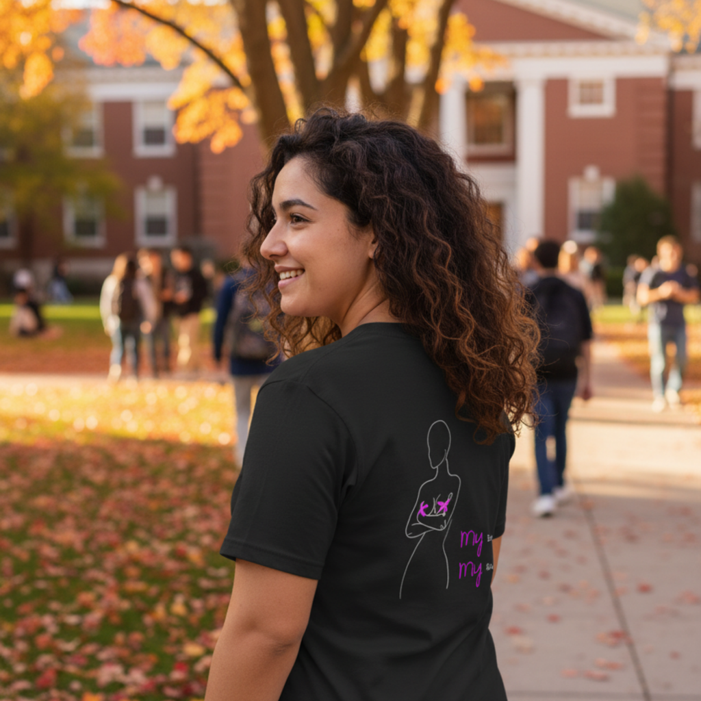 Casual T-Shirt (Backprint): My Body, My Rules