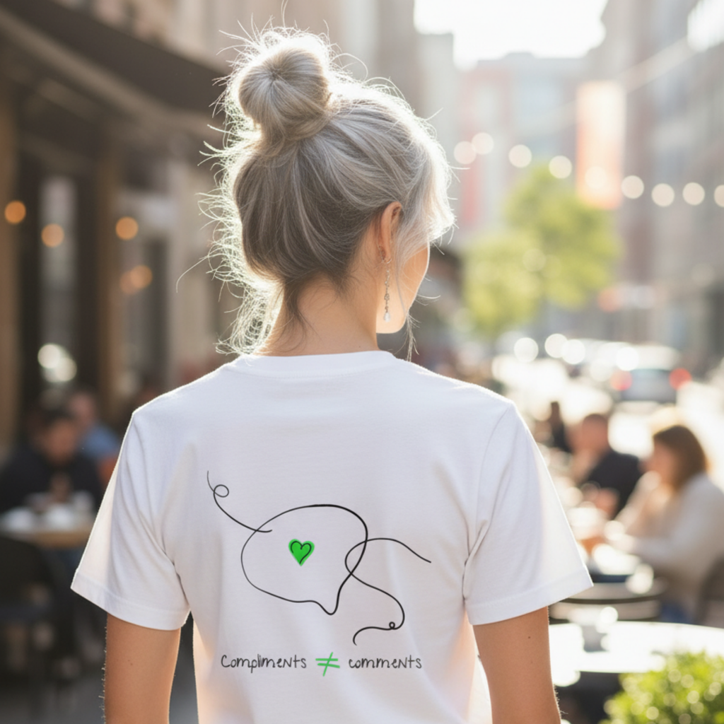 Casual T-Shirt (Backprint): Compliments ≠ comments.