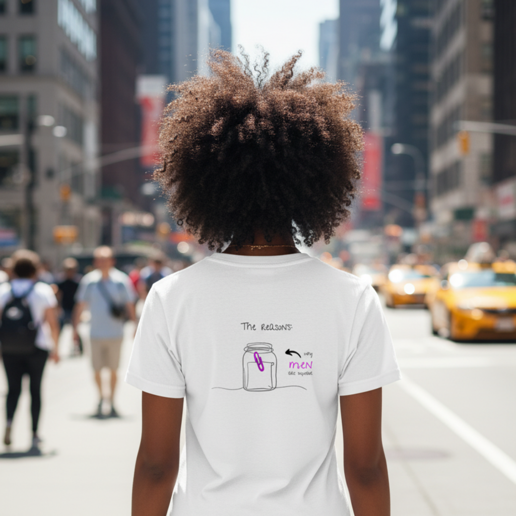 Casual T-Shirt (Backprint): The reasons why men are superior: