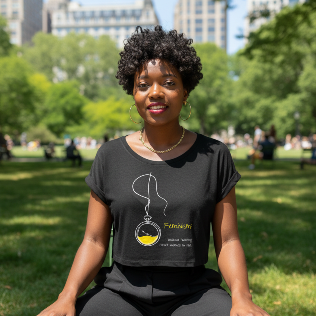 Crop Shirt (Frontprint Large): Feminism: because “waiting” hasn’t worked so far
