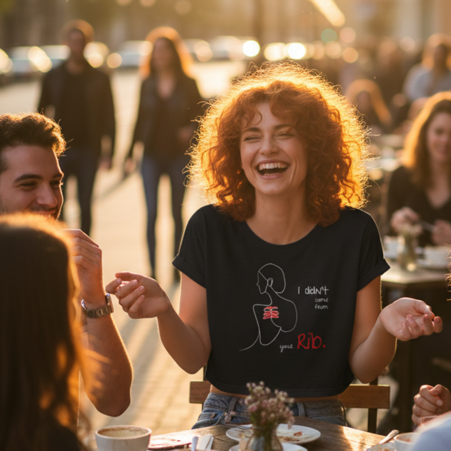 Crop Shirt (Frontprint Large): I didn’t come from your rib.