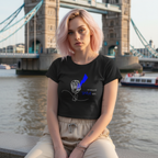 Crop Shirt (Frontprint Large): Interrupted since birth.