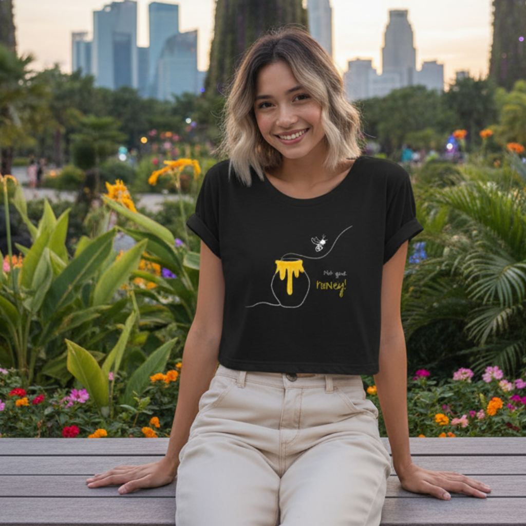 Crop Shirt (Front Print Large): Not your honey