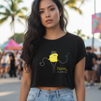 Crop Shirt (Frontprint Large): Pasta, not patriarchy