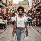 Crop Shirt (Frontprint Large): Scrambled eggs need skill, not chromosomes.