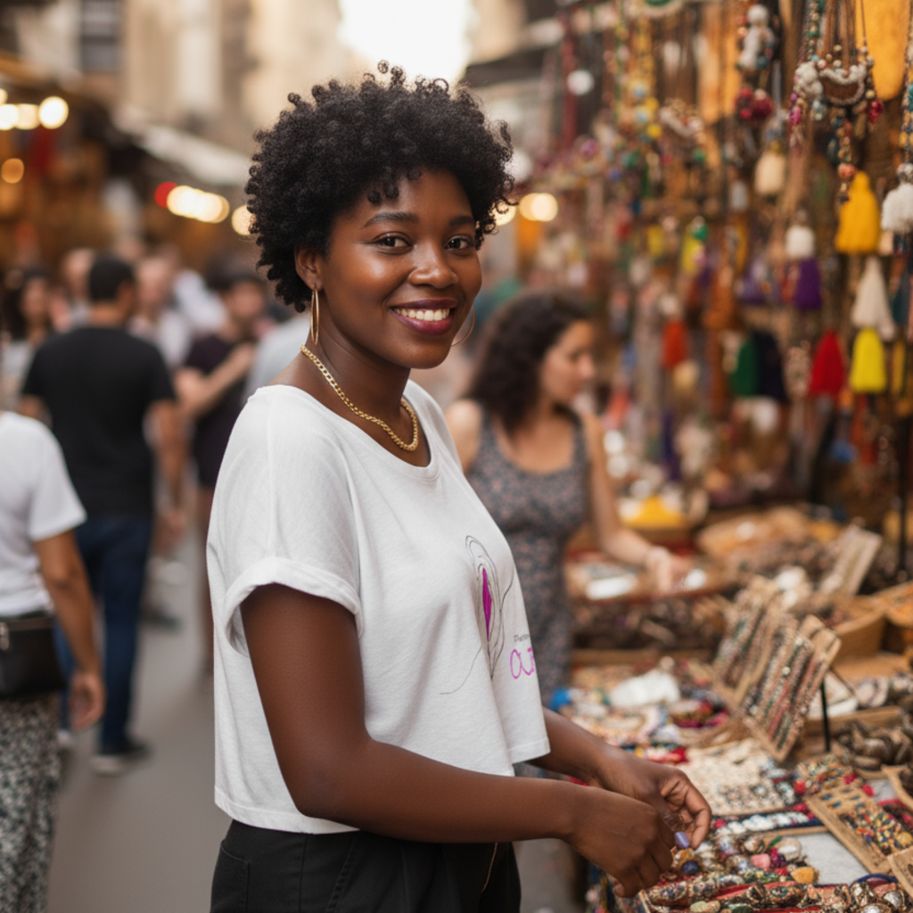 Crop Shirt (Frontprint Large): Feminist AF