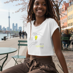 Crop Shirt (Front Print Large): She knew she could, but he explained it first.