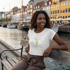 Crop Shirt (Front Print Large): She knew she could, but he explained it first.