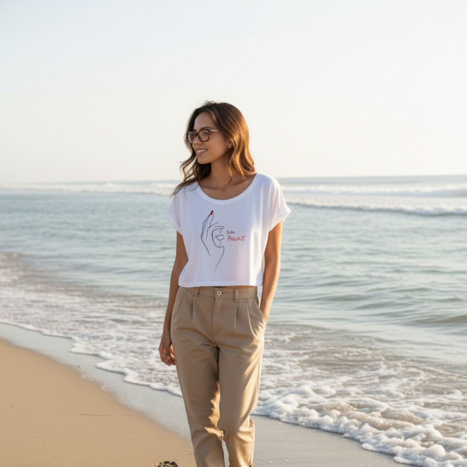 Crop Shirt (Frontprint Large): Zero Fucks