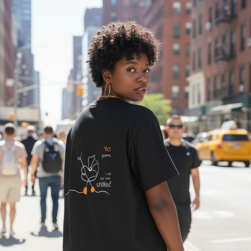 Oversize shirt (backprint): Yes, grandma, I still don't want children