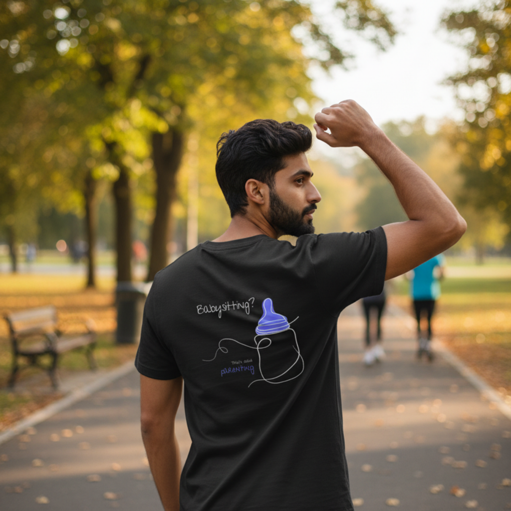 Oversize Shirt (Backprint): Babysitting? That’s called parenting!