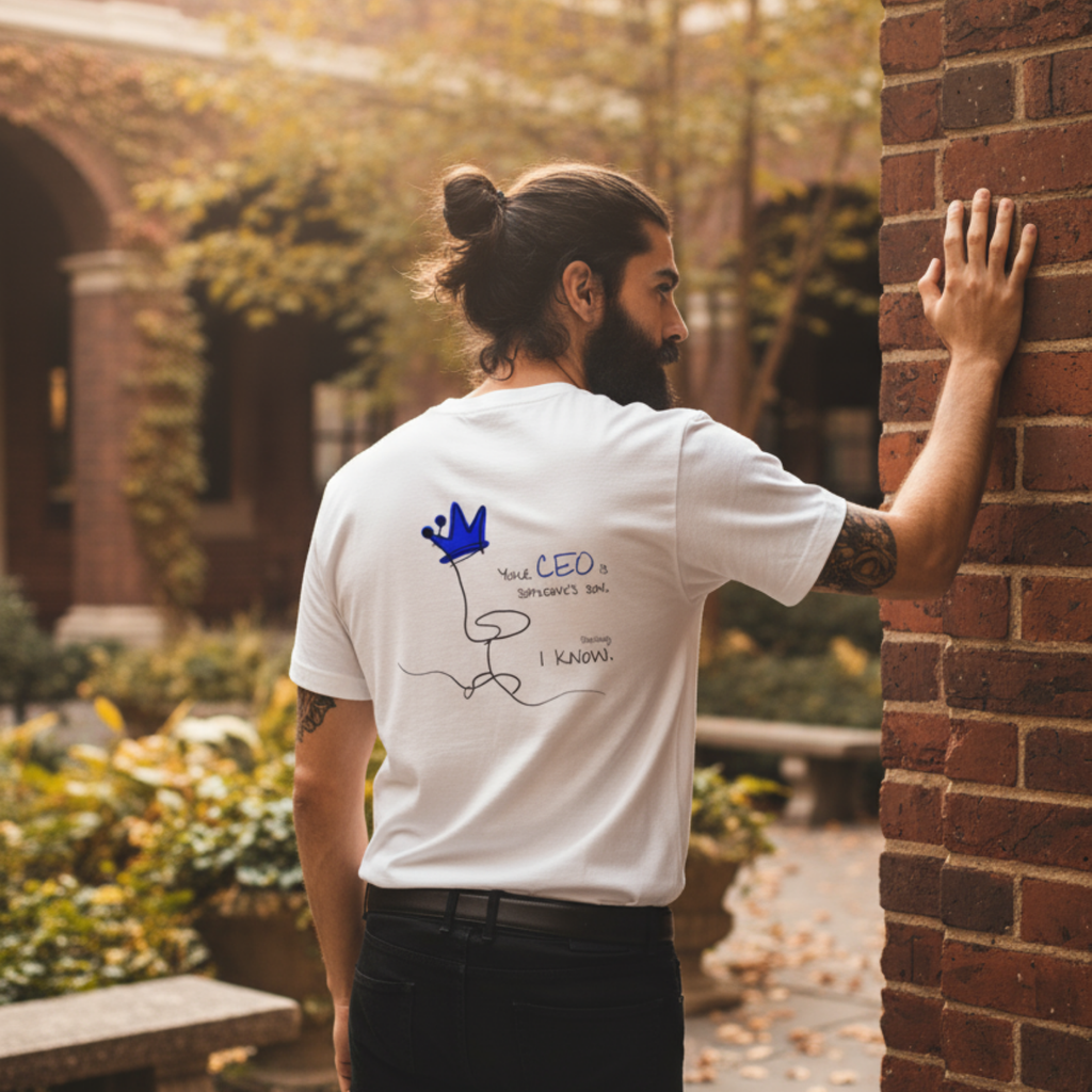 Oversize Shirt (Backprint): Your CEO is someone’s son. Shocking, I know.