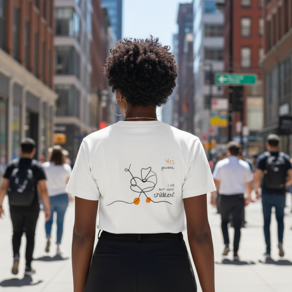 Oversize shirt (backprint): Yes, grandma, I still don't want children