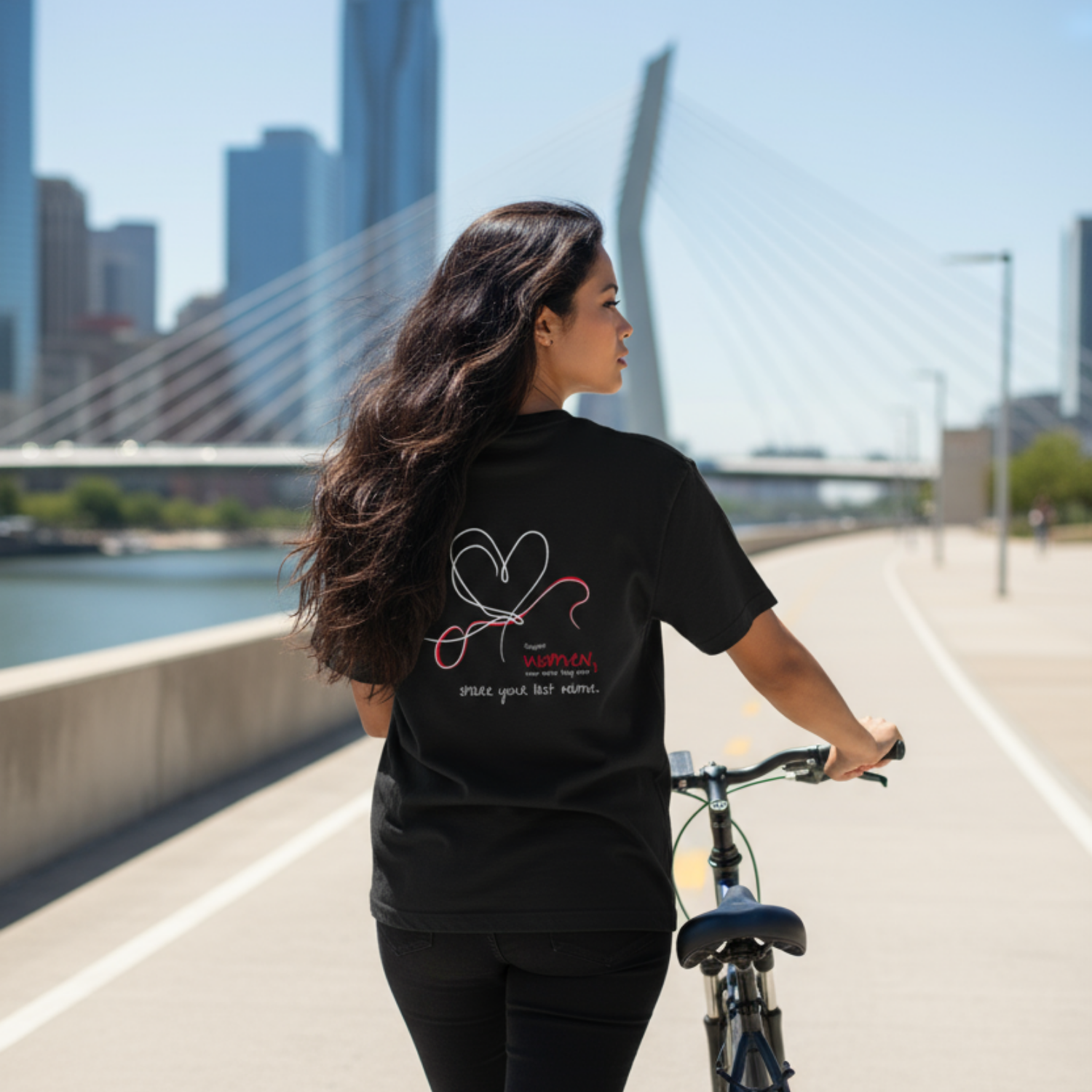 Oversize Shirt (Backprint): Support women, even when they don’t share your last name.