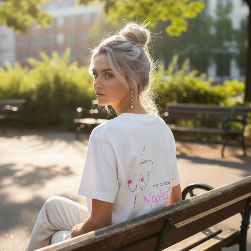 Oversize Shirt (Backprint): We all have nipples!