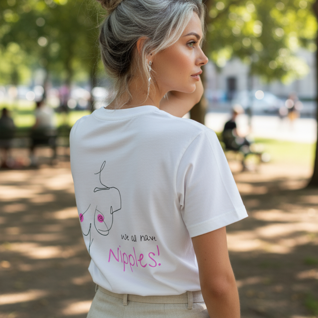 Oversize Shirt (Backprint): We all have nipples!