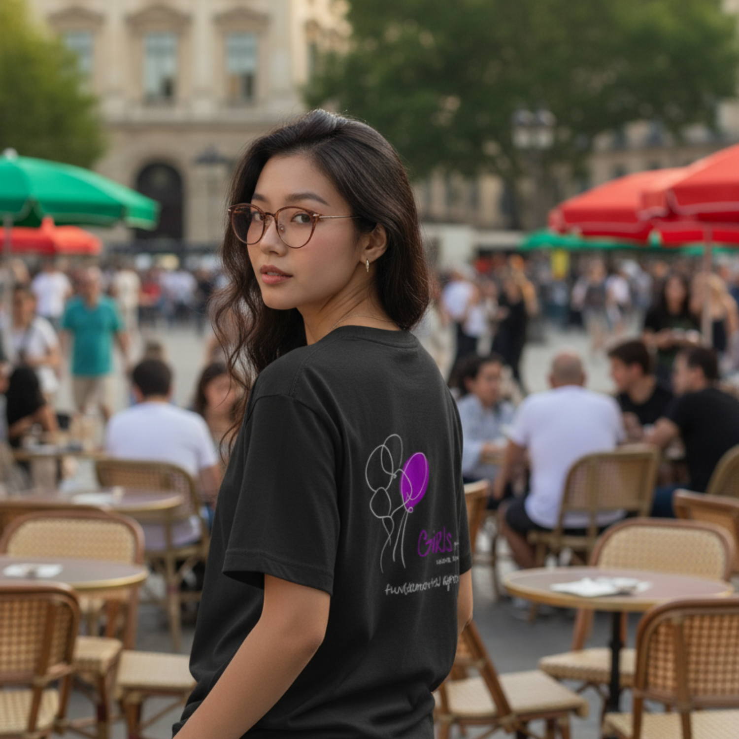 Oversize Shirt (Backprint): Girls just wanna have fun(damental rights)