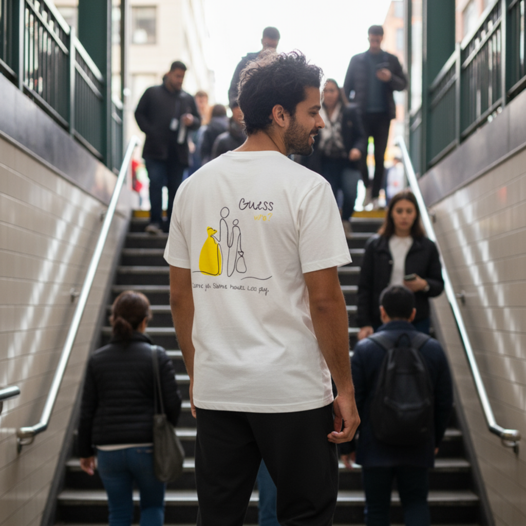 Oversize shirt (backprint): Same job. Same hours. Less pay. Guess who?