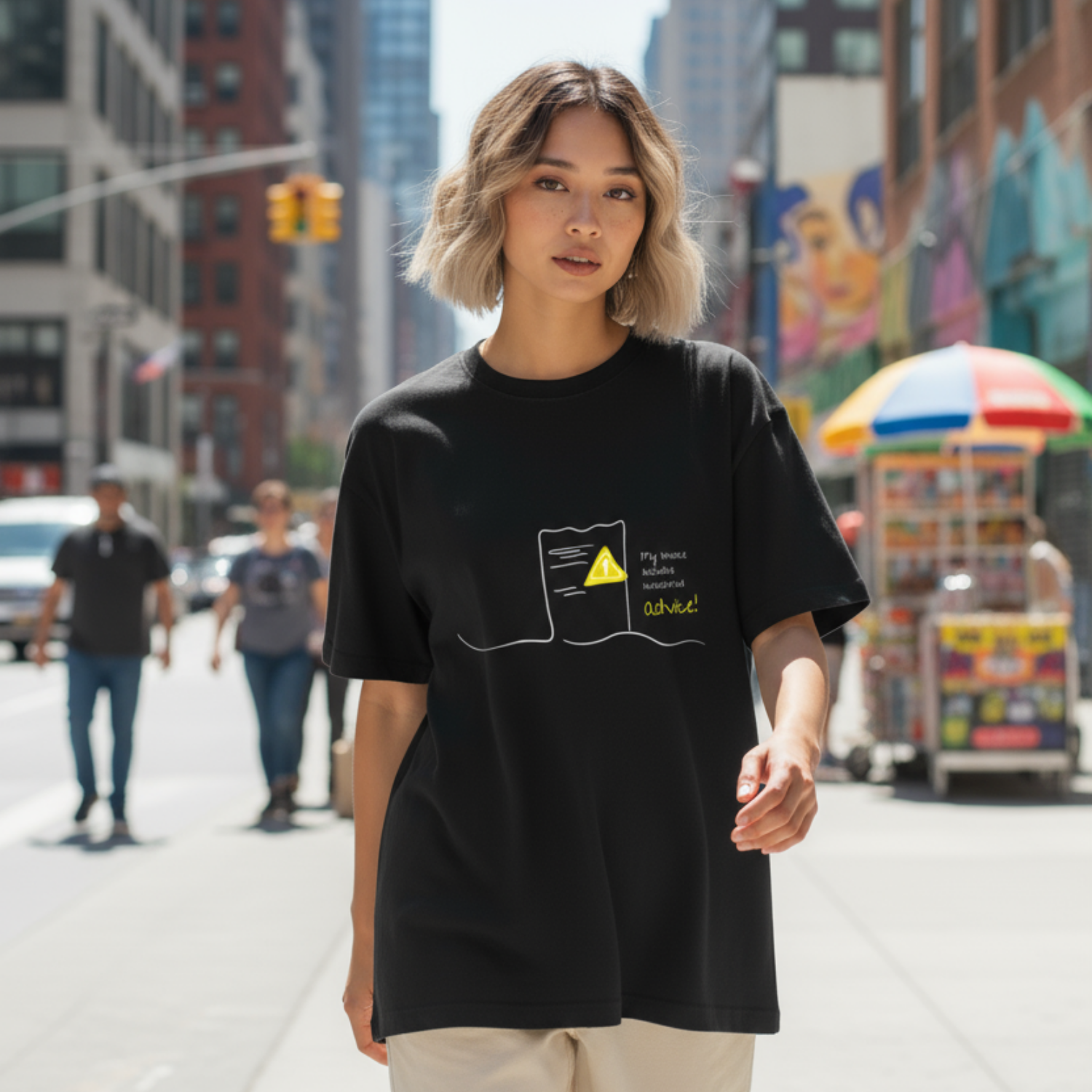 Oversize Shirt (Frontprint Large): My invoice includes unsolicited advice.