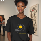 Oversize shirt (front print large): Scrambled eggs need skill, not chromosomes.