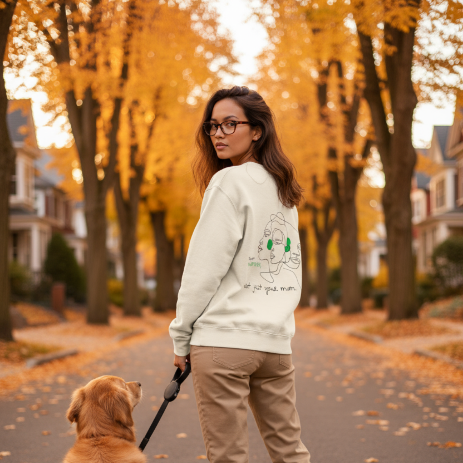 Sweatshirt (Backprint): Support women. Not just your mom